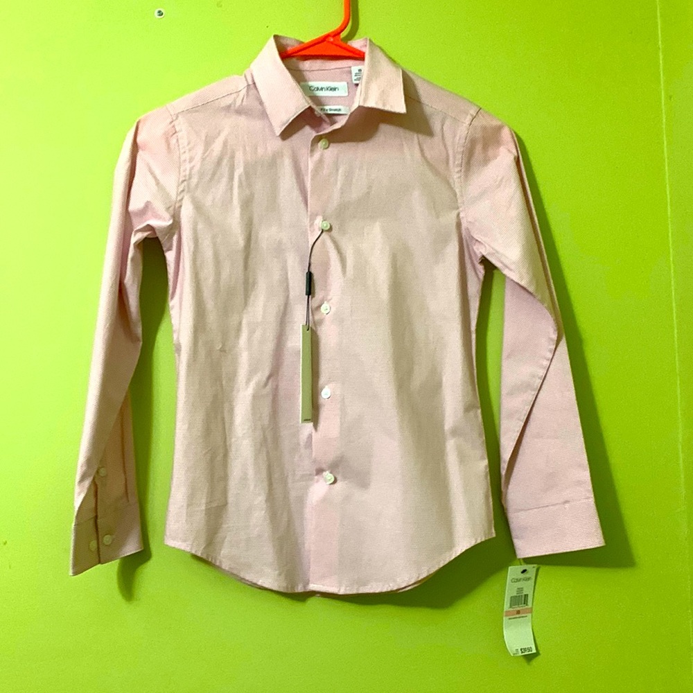 New with tag - Boys (10) full sleeve button down shirt by Calvin Klein